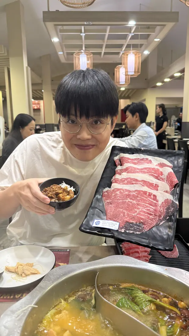 肉片與湯底